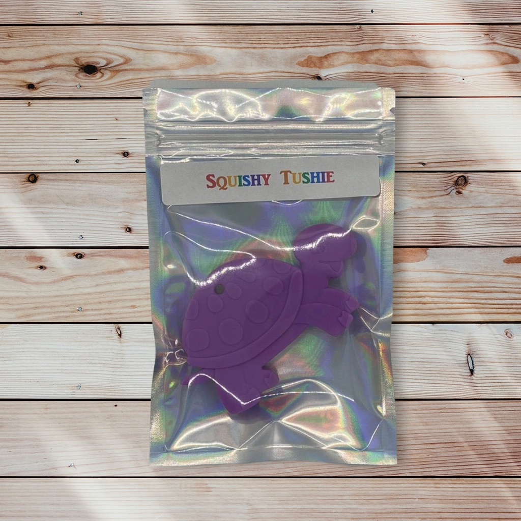 Silicone Teething Toy - Purple Turtle