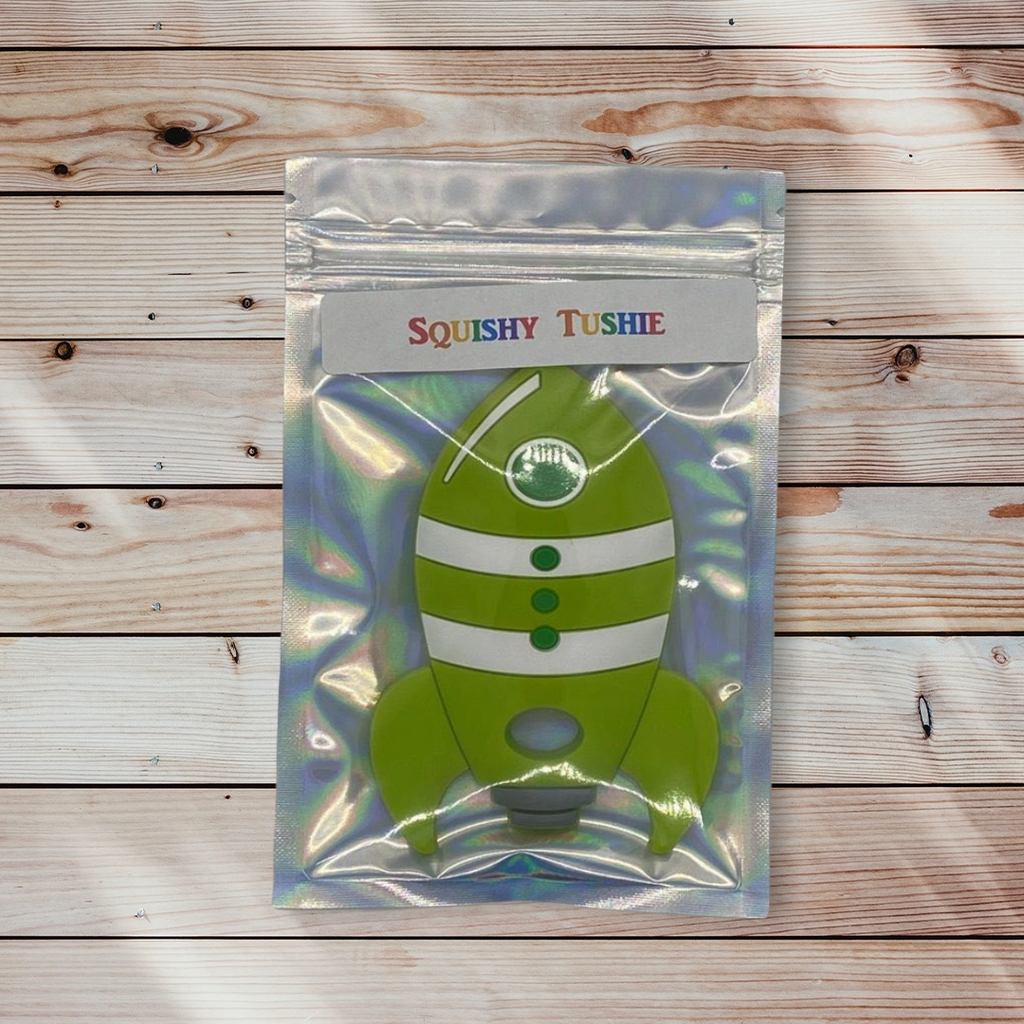 Silicone Teething Toy - Green Rocket