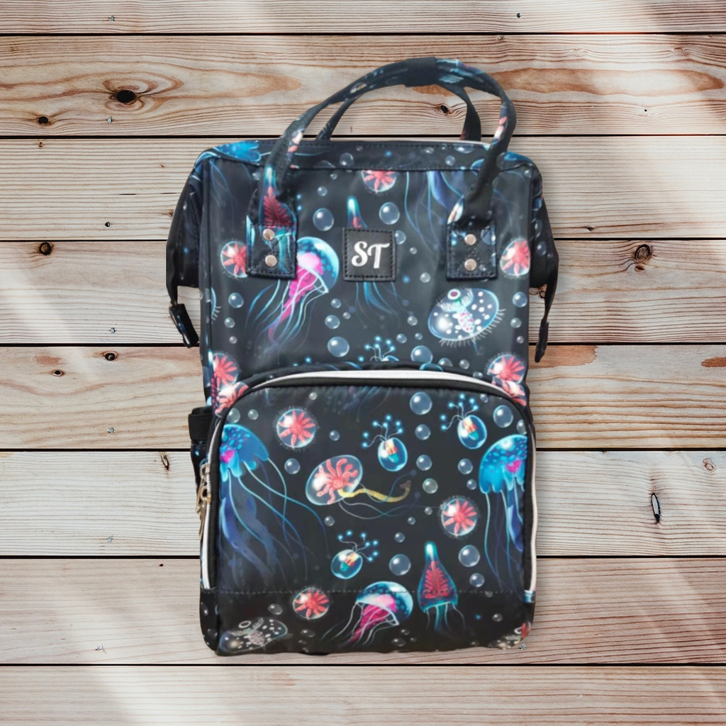 Large Backpack Style Diaper Bag - Jellies